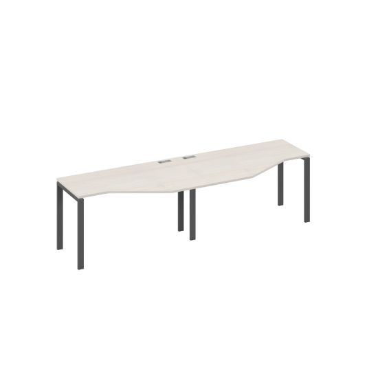 Рабочая станция столы Техно на металлокаркасе UNO (2х140) дуб / металлокаркас антрацит