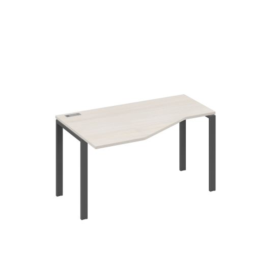Стол 140х90 эргономичный левый Техно каркас UNO дуб / металлокаркас антрацит