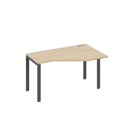 Стол правый эргономичный Техно металлокаркас UNO дуб скандинавский / металлокаркас антрацит