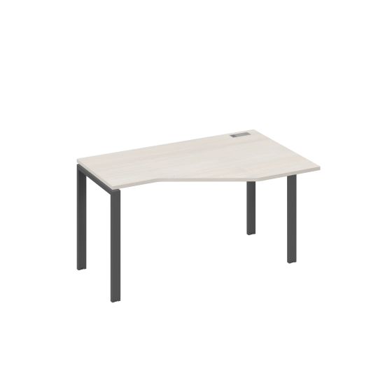 Стол правый эргономичный Техно металлокаркас UNO дуб / металлокаркас антрацит