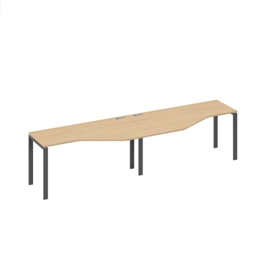 Рабочая станция опоры UNO столы Техно (2х160) натуральный дуб / металлокаркас антрацит