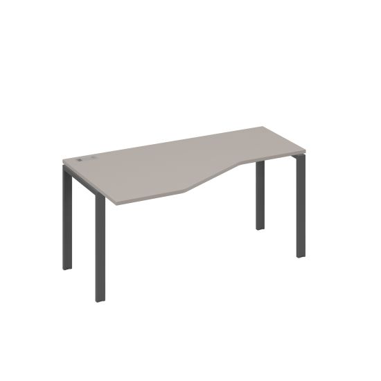 Стол левый Техно эргономичный на металлокаркасе UNO мокко премиум / металлокаркас антрацит