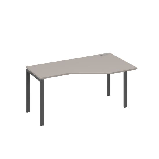 Стол Техно на металлокаркасе UNO эргономичный правый мокко премиум / металлокаркас антрацит