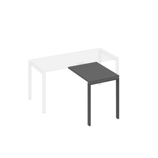 Брифинг-приставка с каркасом UNO антрацит премиум / металлокаркас антрацит