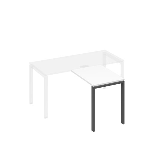 Брифинг-приставка с каркасом UNO белый премиум / металлокаркас антрацит