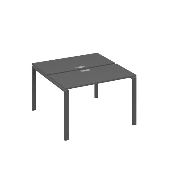 Станция 2х120 рабочая с металлокаркасом UNO антрацит премиум / металлокаркас антрацит