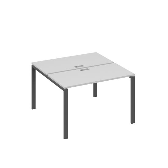 Станция 2х120 рабочая с металлокаркасом UNO серый / металлокаркас антрацит