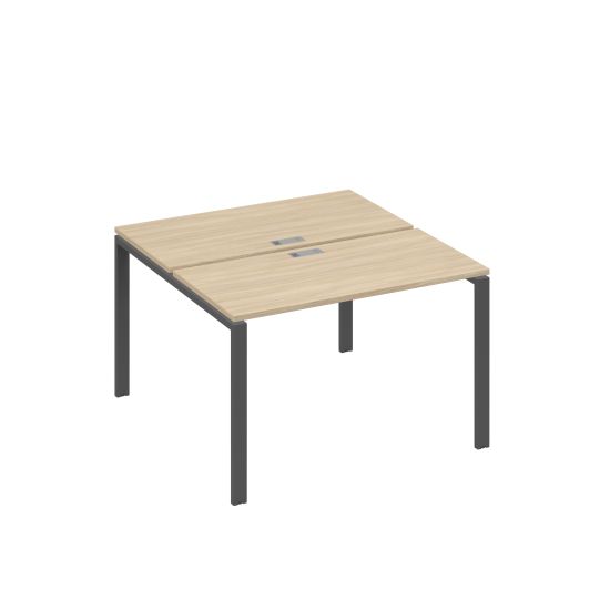 Станция 2х120 рабочая с металлокаркасом UNO дуб скандинавский / металлокаркас антрацит