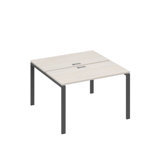 Станция 2х120 рабочая с металлокаркасом UNO дуб / металлокаркас антрацит