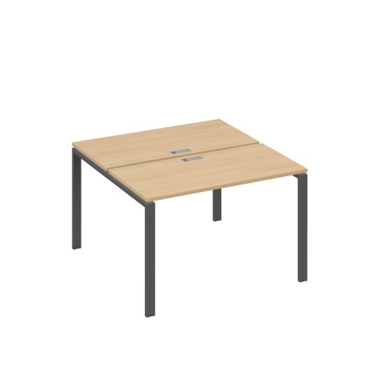 Станция 2х120 рабочая с металлокаркасом UNO натуральный дуб / металлокаркас антрацит
