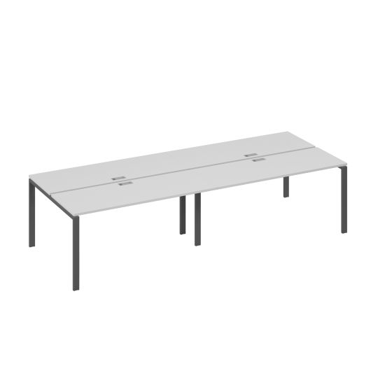 Рабочая станция на металлокаркасе UNO (4х160) серый / металлокаркас антрацит
