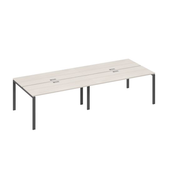 Рабочая станция на металлокаркасе UNO (4х160) дуб / металлокаркас антрацит