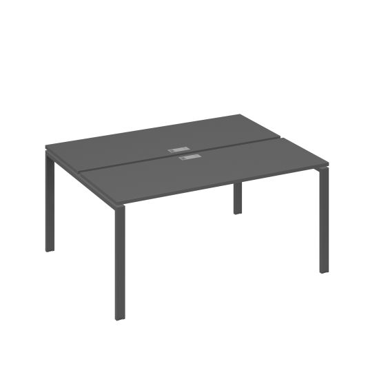 Станция (2х160) рабочая с опорами UNO антрацит премиум / металлокаркас антрацит