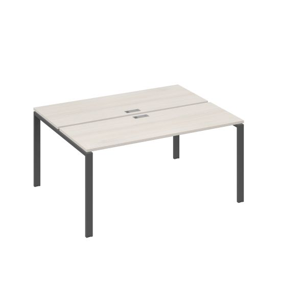 Станция (2х160) рабочая с опорами UNO дуб / металлокаркас антрацит