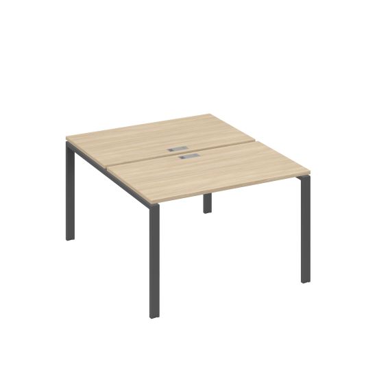 Рабочая станция на металлокаркасе UNO (2х120) дуб скандинавский / металлокаркас антрацит