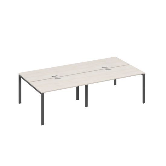 Рабочая станция на металлокаркасе UNO (4х140) дуб / металлокаркас антрацит