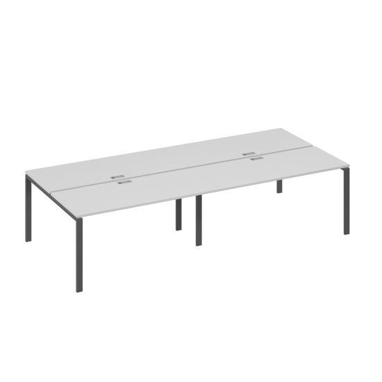 Рабочая станция на металлокаркасе UNO (4х160) серый / металлокаркас антрацит
