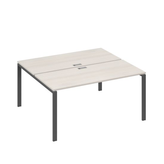 Рабочая станция на металлокаркасе UNO (2х160) дуб / металлокаркас антрацит