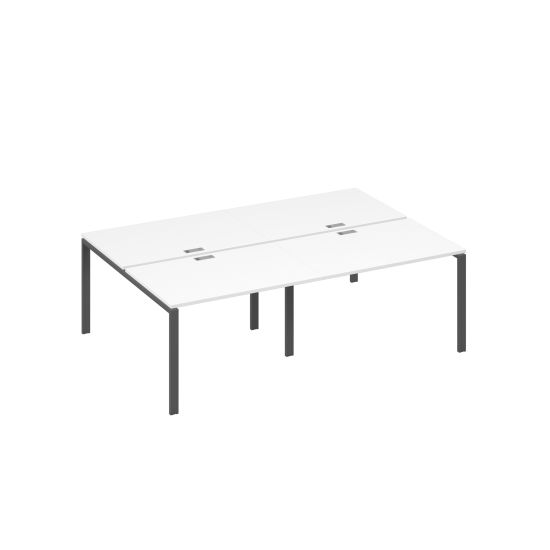 Рабочая станция металлокаркас UNO 4х120 белый премиум / металлокаркас антрацит