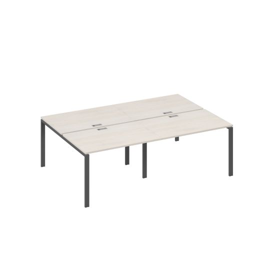 Рабочая станция металлокаркас UNO 4х120 дуб / металлокаркас антрацит