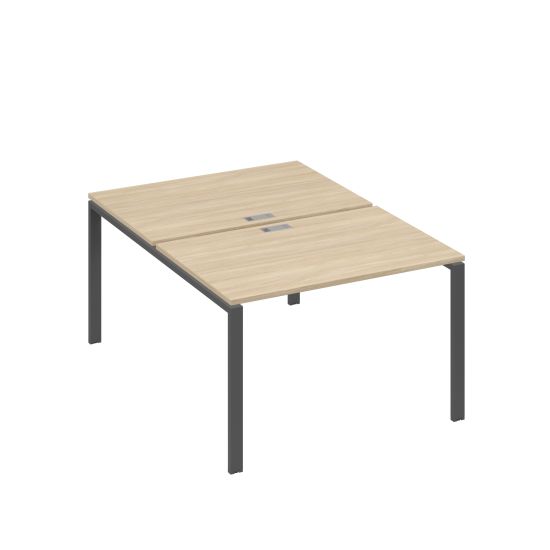 Станция рабочая 2х120 на металлокаркасе UNO дуб скандинавский / металлокаркас антрацит