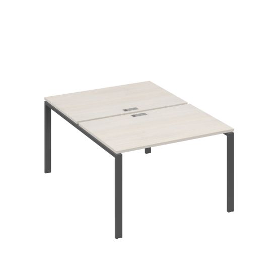 Станция рабочая 2х120 на металлокаркасе UNO дуб / металлокаркас антрацит