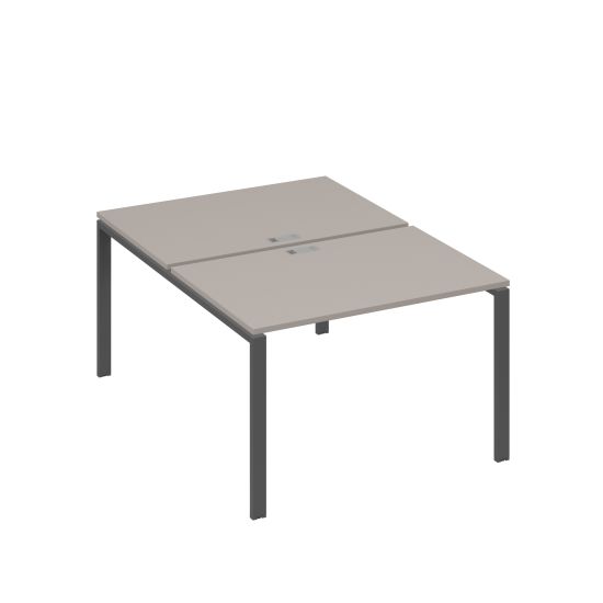 Станция рабочая 2х120 на металлокаркасе UNO мокко премиум / металлокаркас антрацит