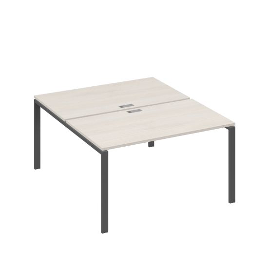 Станция рабочая на металлокаркасе UNO 2х140 дуб / металлокаркас антрацит