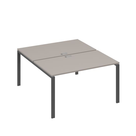 Станция рабочая на металлокаркасе UNO 2х140 мокко премиум / металлокаркас антрацит