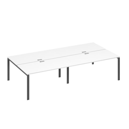 Станция рабочая на металлокаркасе UNO 4х160 белый премиум / металлокаркас антрацит