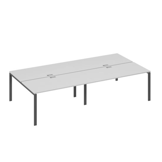 Станция рабочая на металлокаркасе UNO 4х160 серый / металлокаркас антрацит