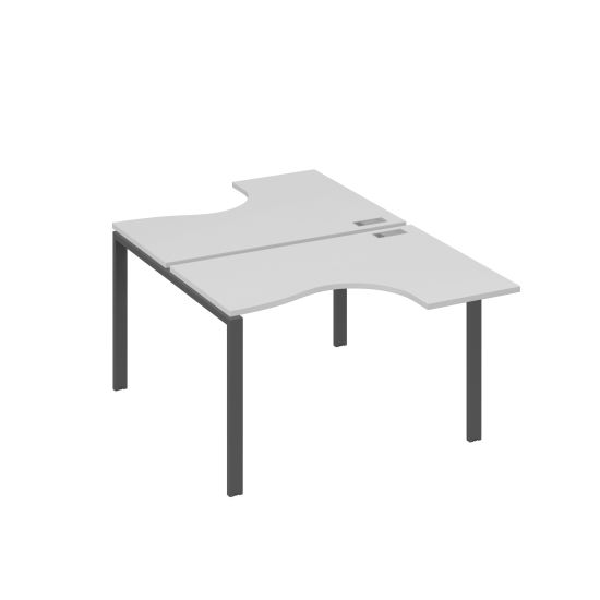 Рабочая станция опоры UNO столы (2х120) Классика серый / металлокаркас антрацит