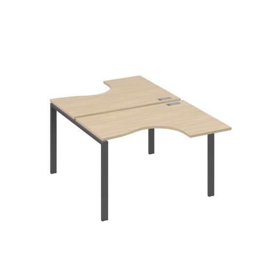 Рабочая станция опоры UNO столы (2х120) Классика дуб скандинавский / металлокаркас антрацит