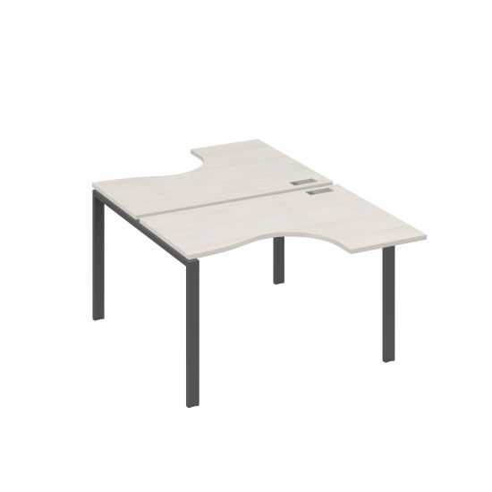 Рабочая станция опоры UNO столы (2х120) Классика дуб / металлокаркас антрацит