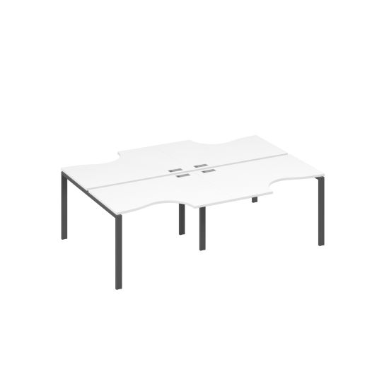 Станция рабочая UNO (4х120) со столами Классика белый премиум / металлокаркас антрацит