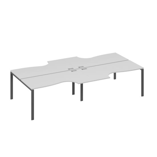 Рабочая станция опоры UNO (4х160) столы Классика серый / металлокаркас антрацит