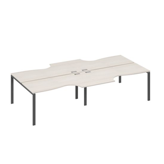 Рабочая станция опоры UNO (4х160) столы Классика дуб / металлокаркас антрацит