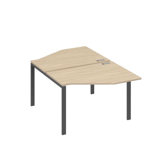 Рабочая станция опоры UNO со столами Техно (2х120) дуб скандинавский / металлокаркас антрацит
