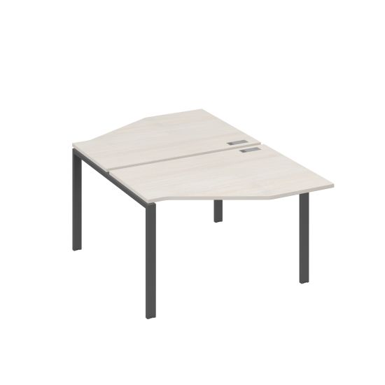 Рабочая станция опоры UNO со столами Техно (2х120) дуб / металлокаркас антрацит