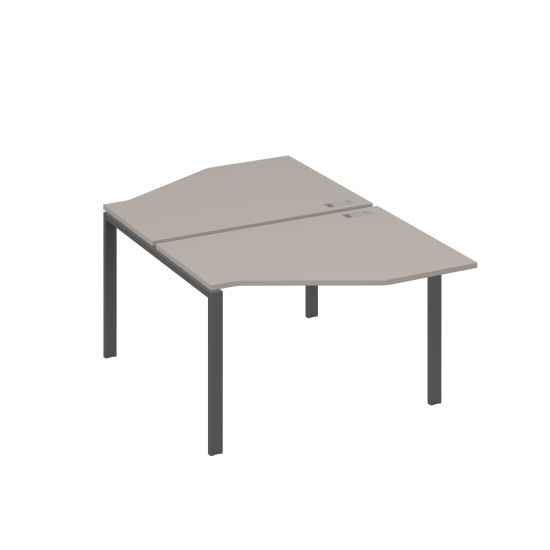 Рабочая станция опоры UNO со столами Техно (2х120) мокко премиум / металлокаркас антрацит