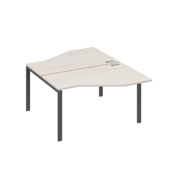 Рабочая станция (2х140) со столами Техно на каркасе UNO дуб / металлокаркас антрацит