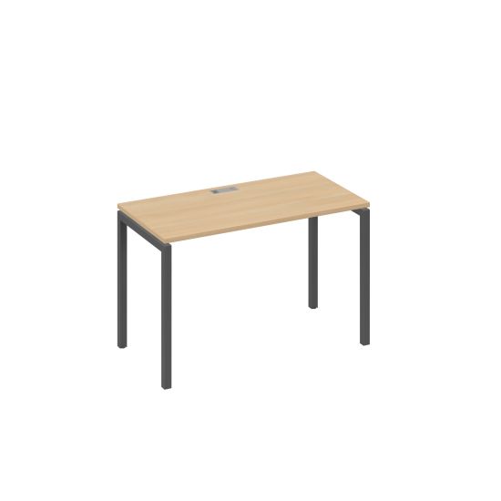 Стол письменный на металлокаркасе DUE натуральный дуб / металлокаркас антрацит