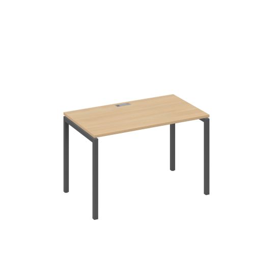 Стол письменный на металлокаркасе DUE натуральный дуб / металлокаркас антрацит