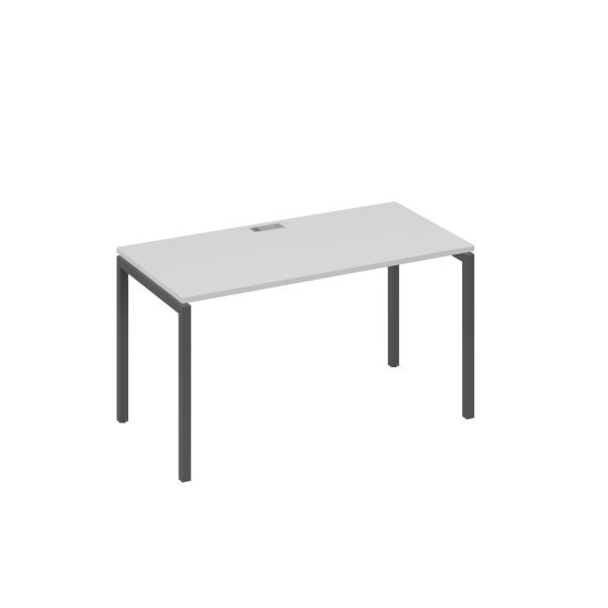 Стол 140x70 письменный на каркасе DUE серый / металлокаркас антрацит