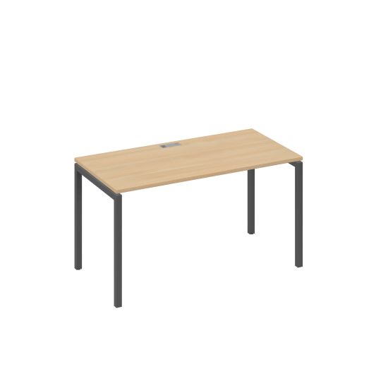 Стол 140x70 письменный на каркасе DUE натуральный дуб / металлокаркас антрацит