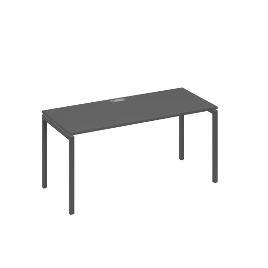 Стол письменный на металлокаркасе DUE антрацит премиум / металлокаркас антрацит