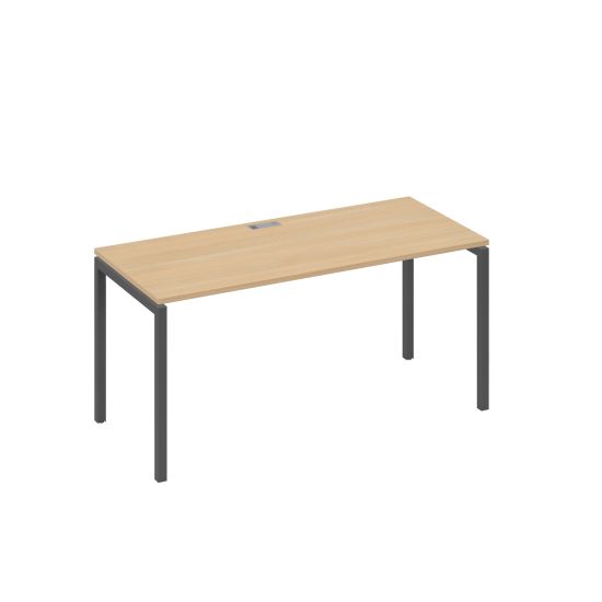 Стол письменный на металлокаркасе DUE натуральный дуб / металлокаркас антрацит
