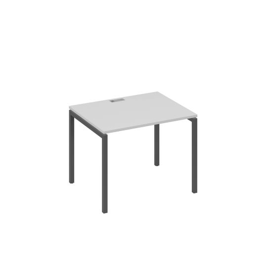 Стол письменный на металлокаркасе DUE серый / металлокаркас антрацит