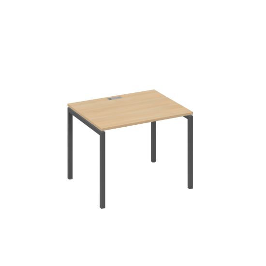 Стол письменный на металлокаркасе DUE натуральный дуб / металлокаркас антрацит