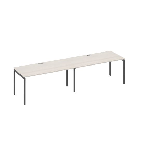 Рабочая станция на металлокаркасе DUE (2х160) дуб / металлокаркас антрацит